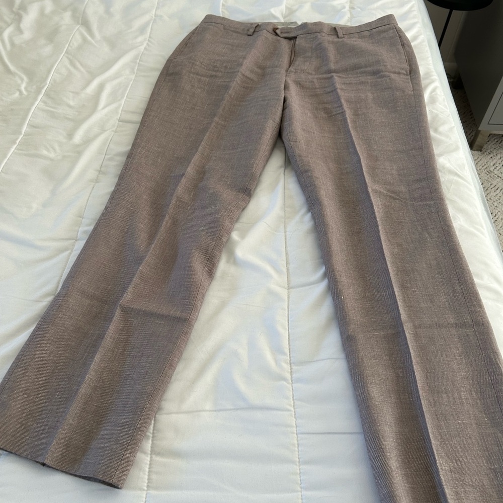 Bonobos Linen Dress Pants Size 35